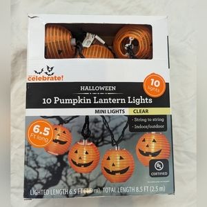 Jack-o-lantern fabric lantern lights